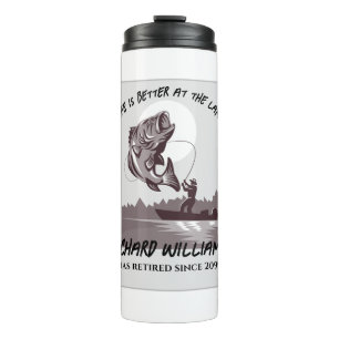 Fischerei am Fisherman-See Vintages Geschenk Thermosbecher