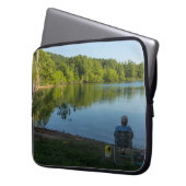 Fischerei am Morgen Laptopschutzhülle (Vorderseite Links)