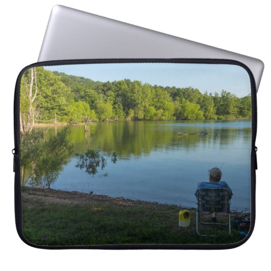 Fischerei am Morgen Laptopschutzhülle (Vorderseite)