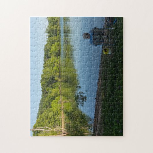 Fischerei am Morgen Puzzle (Vertikal)