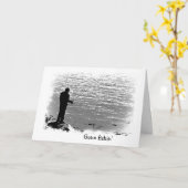 Fischerei am See-Geburtstag Karte (Gelbe Blume)