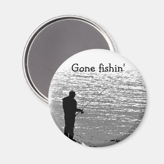 Fischerei am See Magnet (Vorderseite/Rückseite)