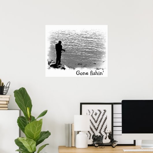 Fischerei am See Poster (Heimbüro)