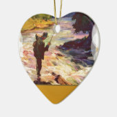 Fischerei an der Biegung im Fluss Keramikornament (Links)