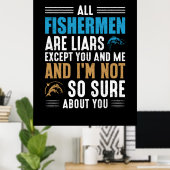 Fischerei Art All Fisherman Poster (Heimbüro)