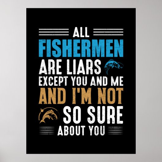 Fischerei Art All Fisherman Poster (Vorne)