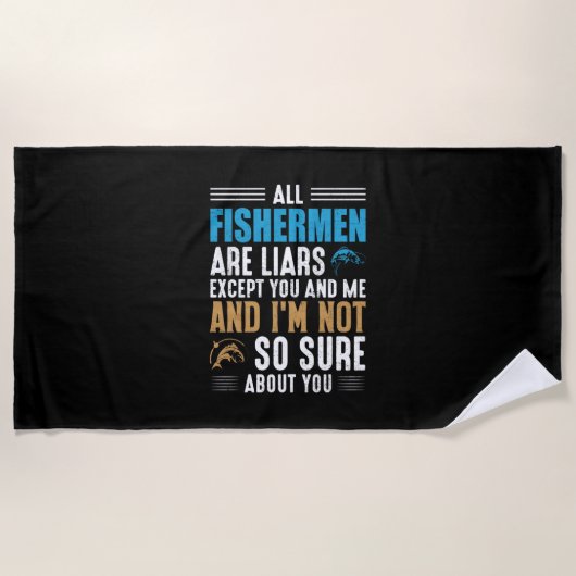 Fischerei Art All Fisherman Strandtuch (Vorderseite)