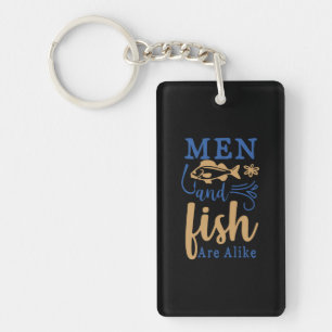 Fischerei Art Menschen und Fische sind wie Schlüsselanhänger