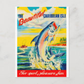 Fischerei auf der Karibischen Insel Postkarte (Vorderseite)