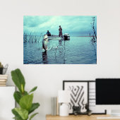 Fischerei auf großen Maulkorb Poster (Heimbüro)