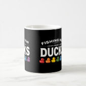 Fischerei auf Komplimente und Enten - Humorer Rubb Kaffeetasse (Mittel)