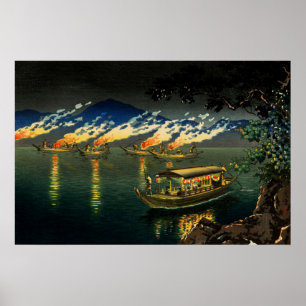 Fischerei auf Kormorane Tsuchiya Koitsu 1940 Poster