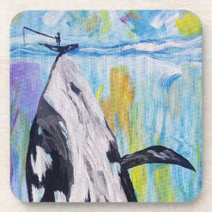 Fischerei auf Orca-Untersetzer-Set Getränkeuntersetzer