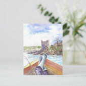 Fischerei auf polnische Postkarte (Stehend Vorderseite)