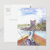 Fischerei auf polnische Postkarte (Vorne/Hinten)