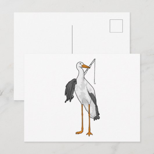Fischerei auf Storchen Postkarte (Vorne/Hinten)