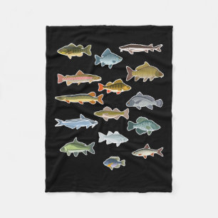 Fischerei auf Süßwasserfische Fleecedecke