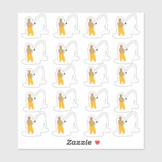 Fischerei Aufkleber (Blatt)