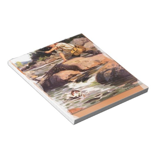 Fischerei aus den Felsen Notizblock (angewinkelt)