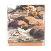 Fischerei aus den Felsen Notizblock (Vorderseite)