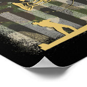 Fischerei B Camouflage Flag 4. Juli Patri Poster (Ecke)