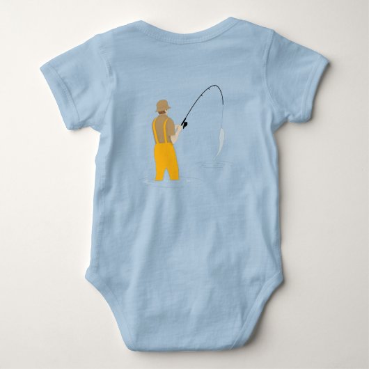 Fischerei Baby Strampler (Rückseite)