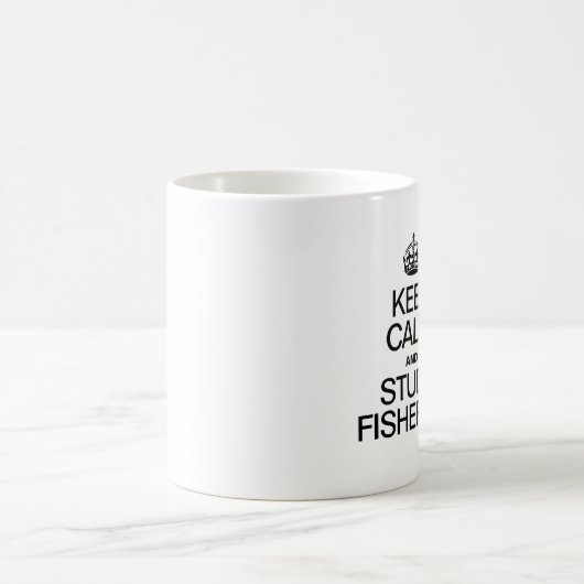 FISCHEREI behalten UND STUDIERT Kaffeetasse (Mittel)