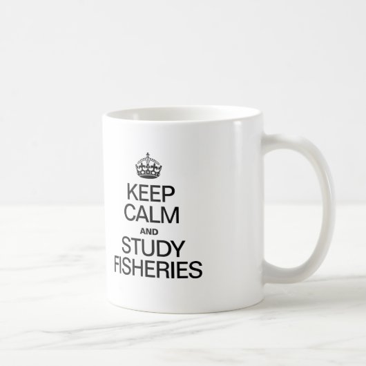 FISCHEREI behalten UND STUDIERT Kaffeetasse (Rechts)