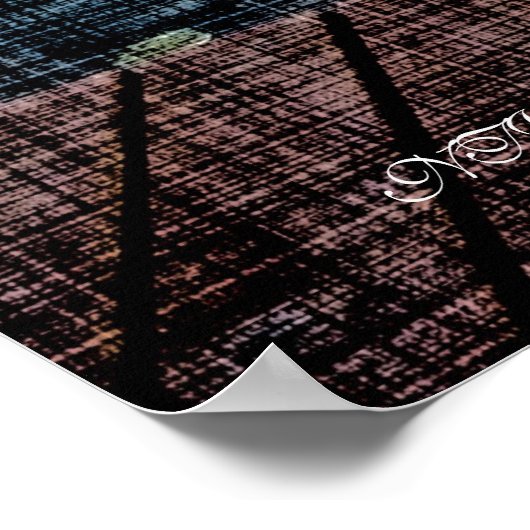 Fischerei bei Sonnenuntergang Poster (Ecke)