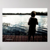 Fischerei bei Sonnenuntergang Poster (Vorne)