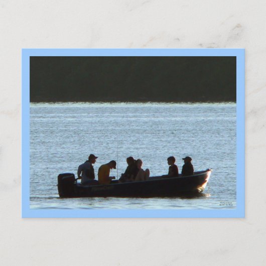 Fischerei bei Sunset Postcard Postkarte (Vorderseite)