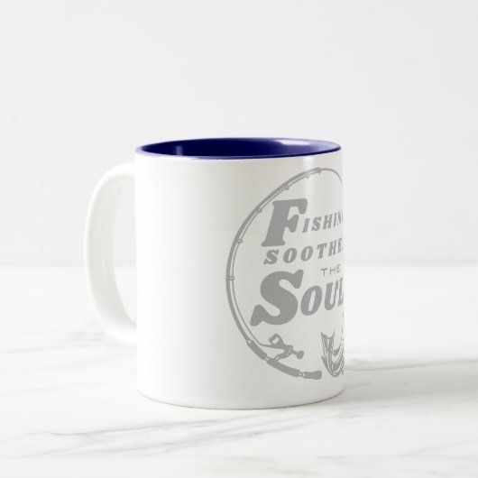Fischerei Beruhigt das Soul Zweifarbige Tasse (Vorderseite Links)