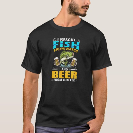 Fischerei Bier für Herren T-Shirt (Vorderseite)