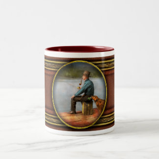Fischerei - Bootsanfang 1922 Zweifarbige Tasse