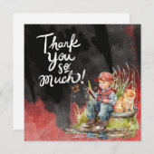 Fischerei Dankeskarte (Vorne/Hinten)