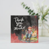 Fischerei Dankeskarte (Stehend Vorderseite)