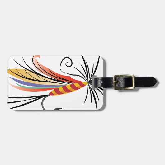 Fischerei der Fliege Gepäckanhänger (Vorderseite horizontal)
