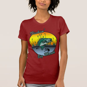 Fischerei der großen Mund-Fischen-Shirts T-Shirt