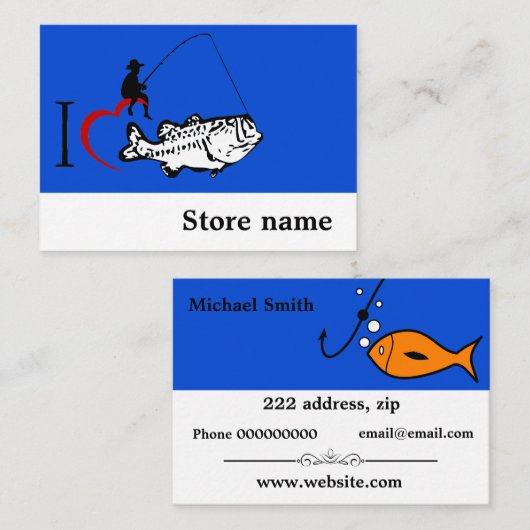 Fischerei des Speichers Visitenkarte (Vorne/Hinten)