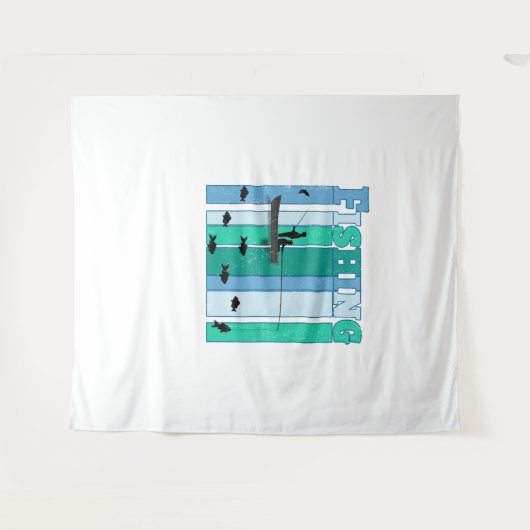 Fischerei | Die besten Fischgeschenke Wandteppich (Vorderseite (Horizontal))