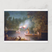 Fischerei durch Torchlight. Postkarte (Vorderseite)