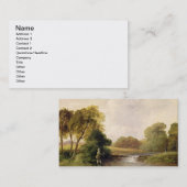 Fischerei: Einen Fisch (Öl auf Leinwand) spielen Visitenkarte (Vorne/Hinten)