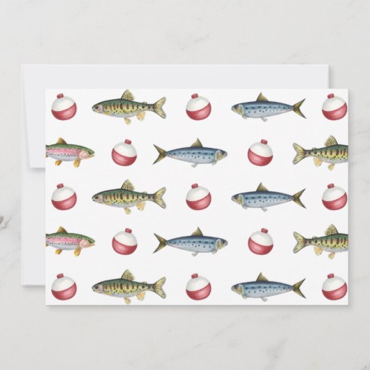 Fischerei Einladung zum 1. Geburtstag Foto (Rückseite)