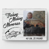 Fischerei Erinnerungen Vatertag Fischen Fotoplatte (Vorderseite)