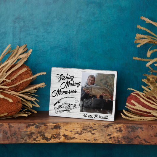 Fischerei Erinnerungen Vatertag Fischen Fotoplatte (Seite)