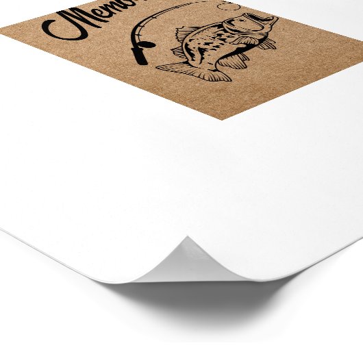 Fischerei Erinnerungen Vatertag Fischen Poster (Ecke)