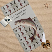 Fischerei Fischen Regenbogenforelle Rustikal Strandtuch