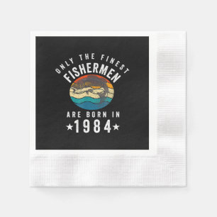 Fischerei Fischer Geboren 1984 Geburtstagsgeschenk Serviette