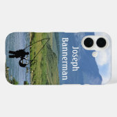 Fischerei - Fischer im Fluss personalize Case-Mate iPhone Hülle (Rückseite (Horizontal))