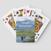 Fischerei - Fischer im Fluss personalize Spielkarten (Rückseite)